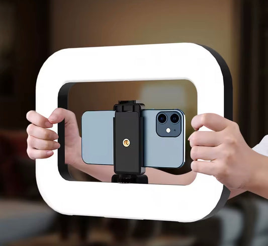 Anillo de luz LED portátil |Luz de relleno recargable para selfies y transmisión en vivo