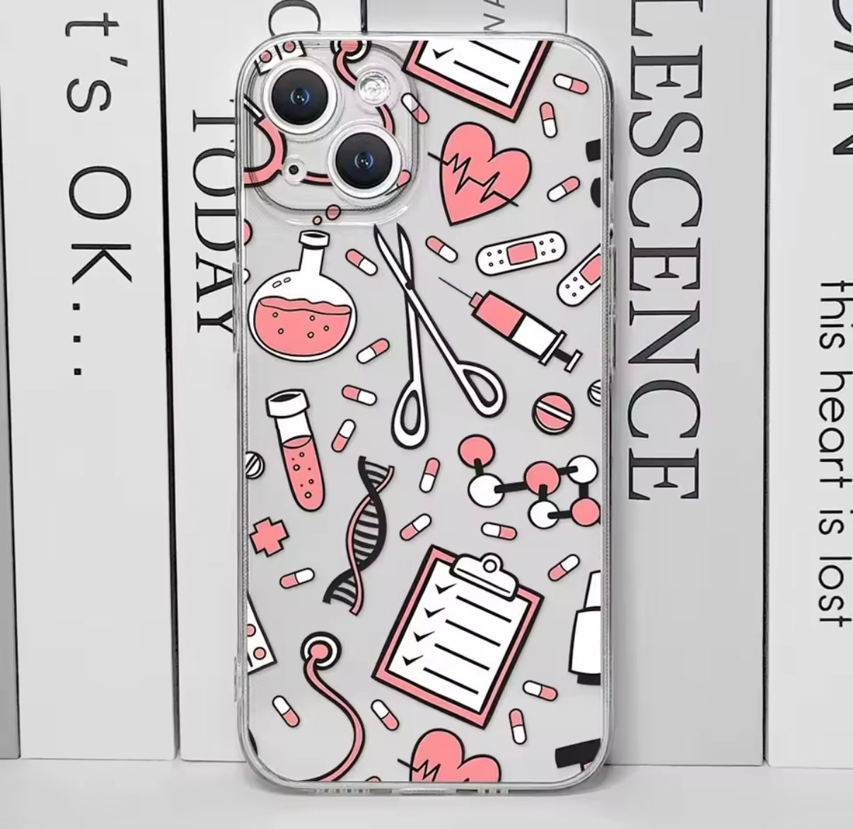 Enfermera, medicina, salud,corazón funda para IPhone