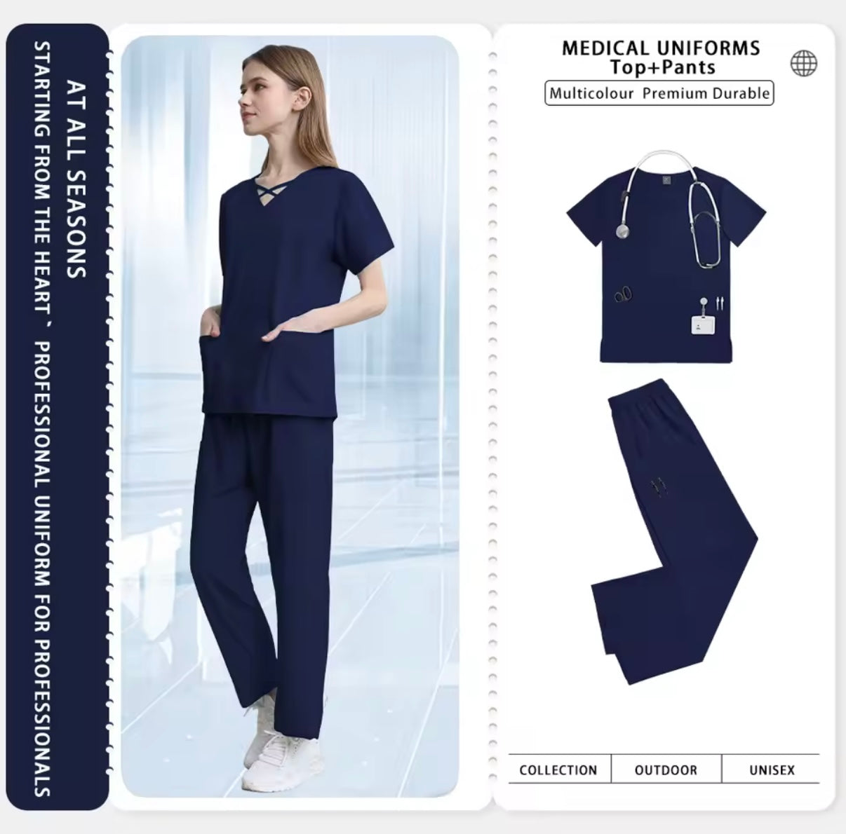 Uniformes profesionales para enfermera, médico y dentista | Comodidad y estilo