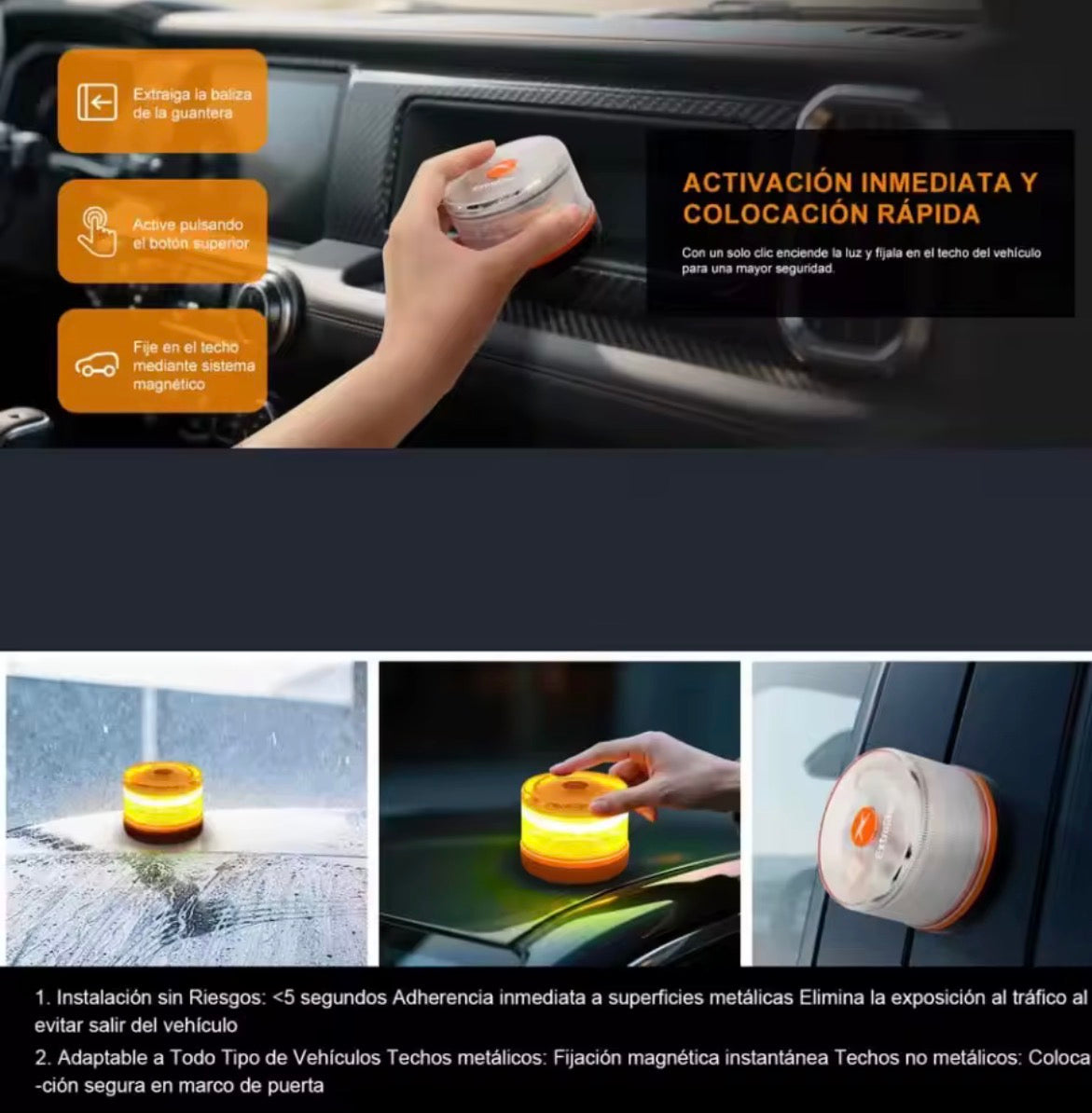 Baliza V16 Homologada DGT con Geolocalizador y Luz LED