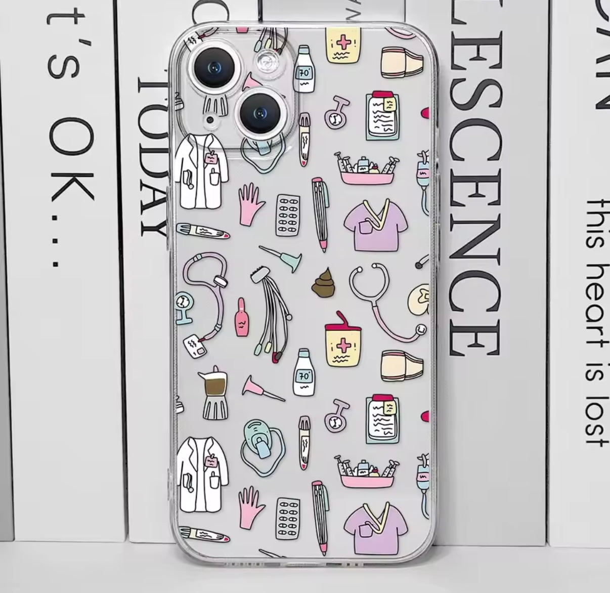 Enfermera, medicina, salud,corazón funda para IPhone