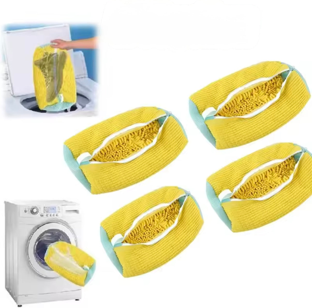 Bolsa protectora para lavar zapatillas en lavadora – Funda de microfibra con cremallera