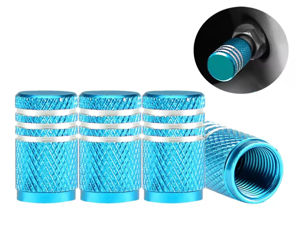 4-Auto-Ventilkappen, in verschiedenen Farben erhältlich.