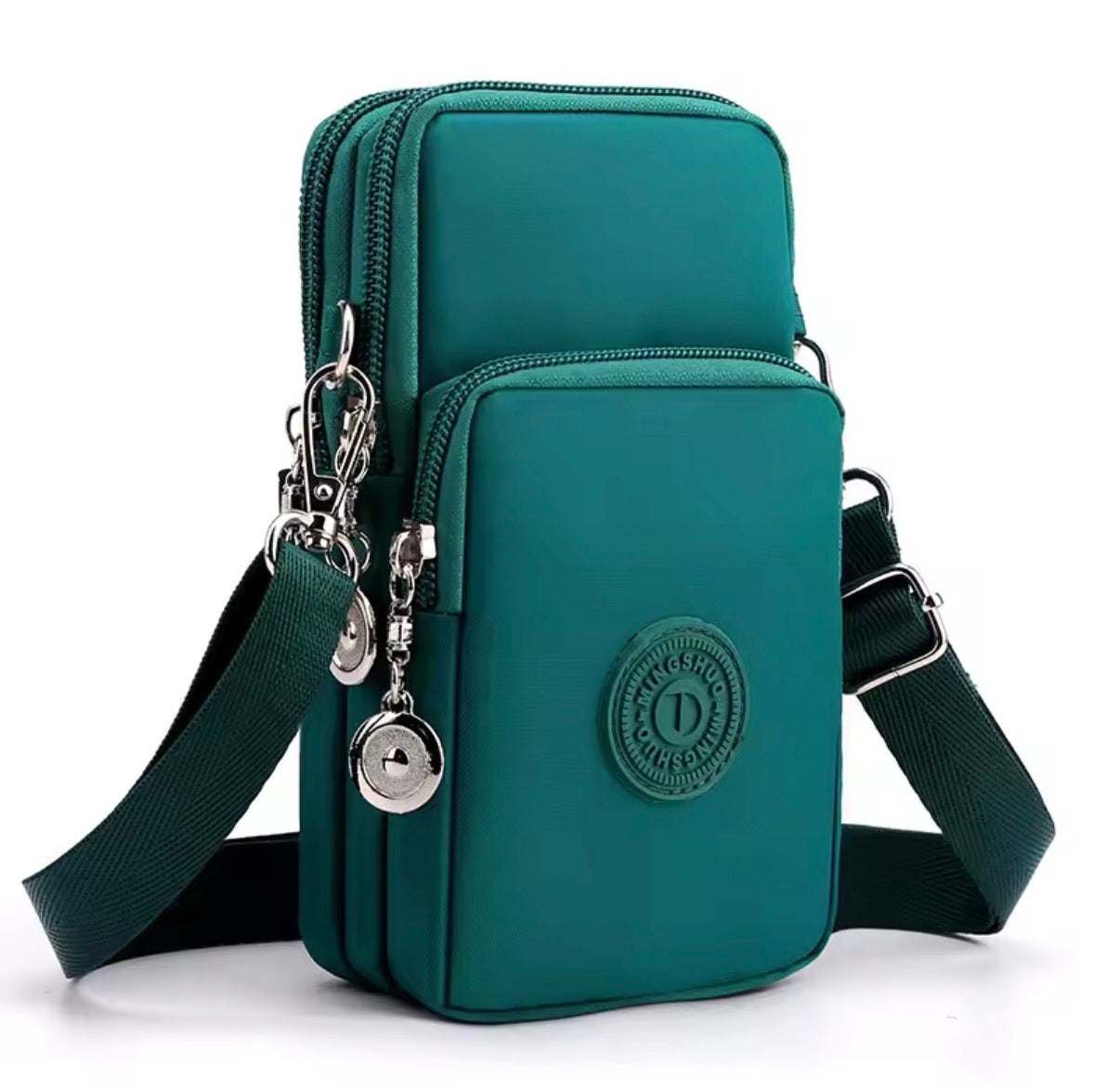 Bolso para móvil de nailon para mujer | Bandolera pequeña y cartera de viaje con correa