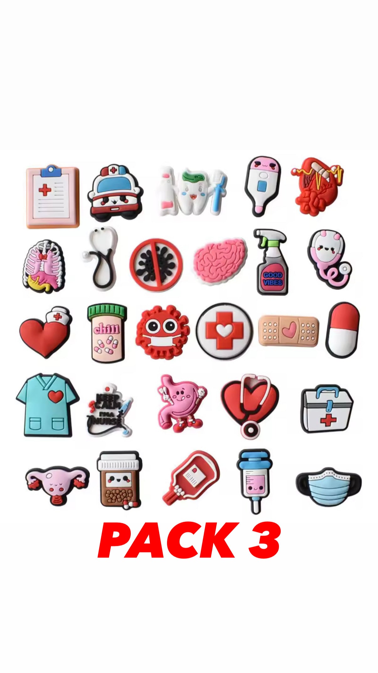 Amuletos para zapatos de enfermería, accesorios Crocs, alfileres médicos de enfermera, zuecos.