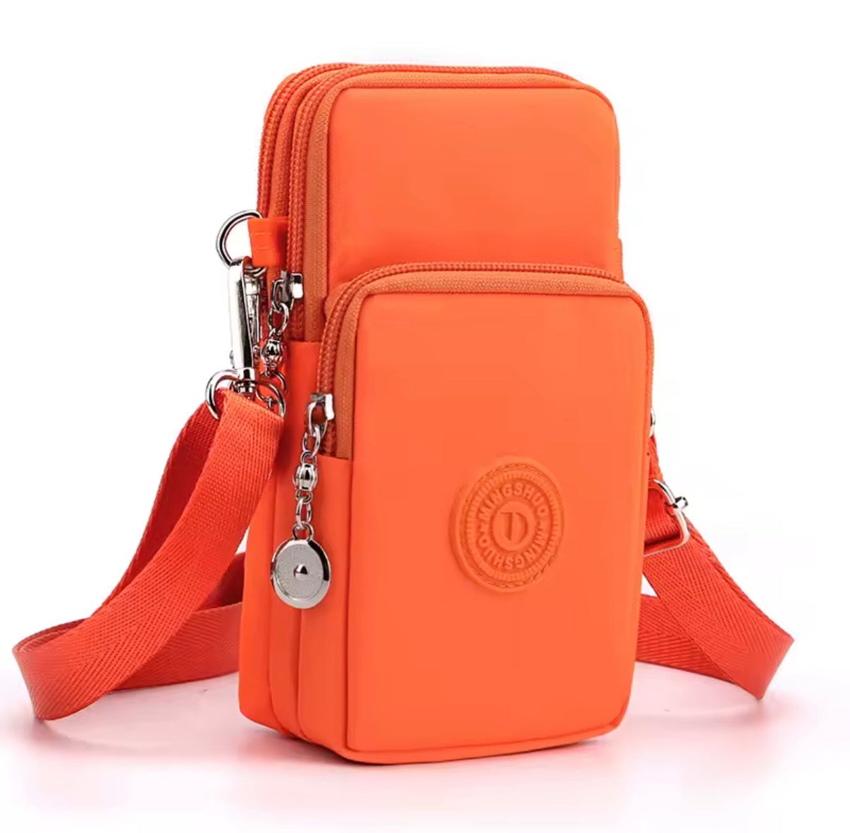 Bolso para móvil de nailon para mujer | Bandolera pequeña y cartera de viaje con correa