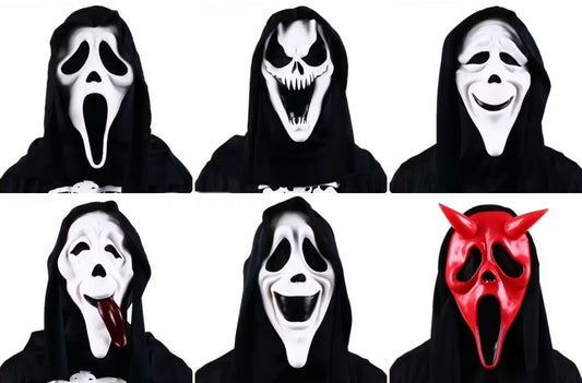 Máscaras de terror Halloween para adultos 👻 | 6 modelos de fantasma, asesino y payaso | Cosplay y disfraz