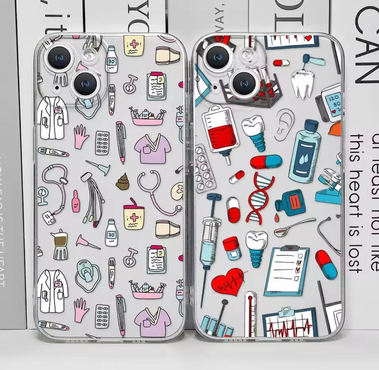 Enfermera, medicina, salud,corazón funda para IPhone