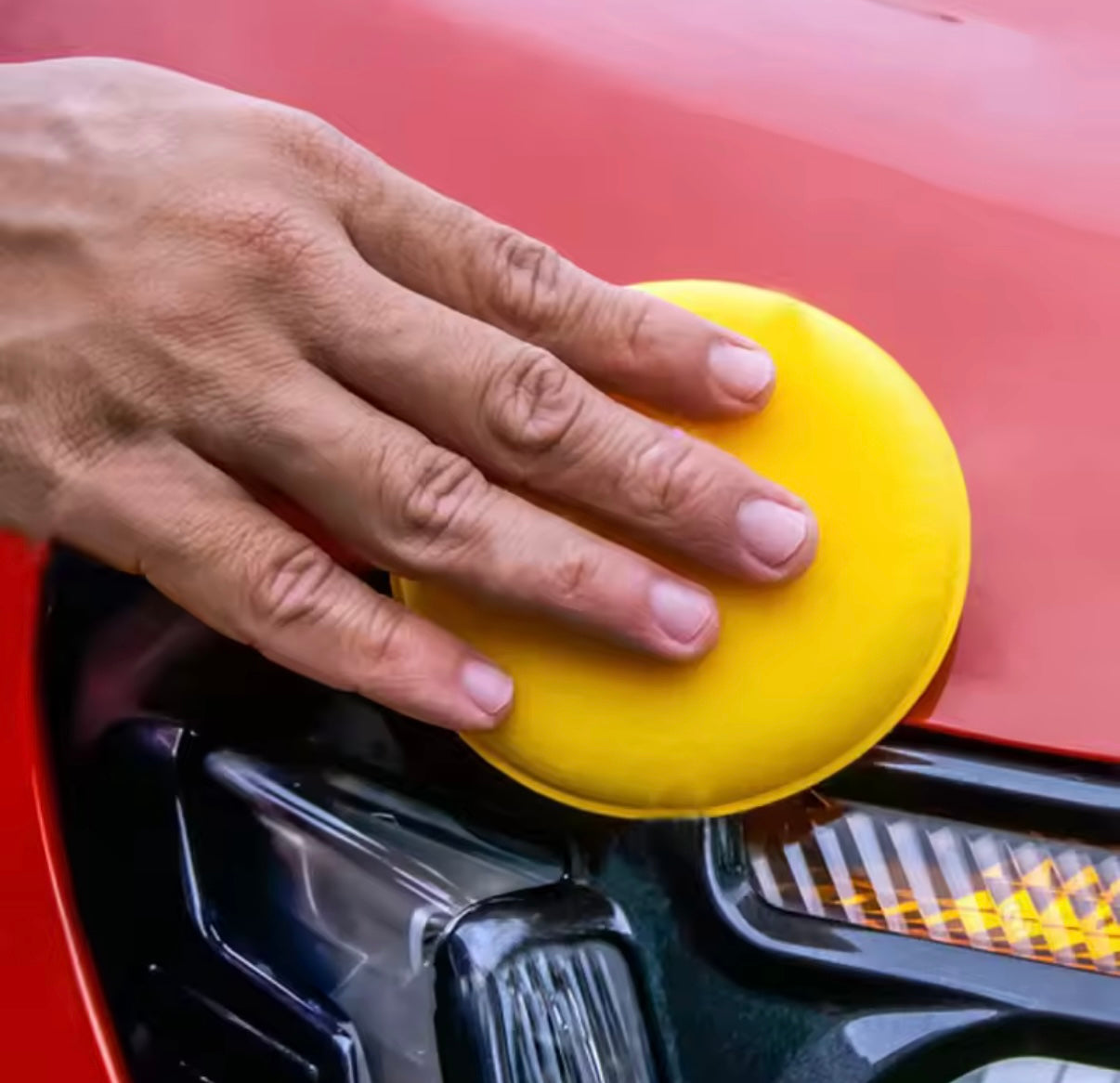 Esponjas para encerar el coche, aplicador de espuma para pulir, esponjas para pulir encerar redondas para coche, accesorios para detalles de automóviles de alta densidad