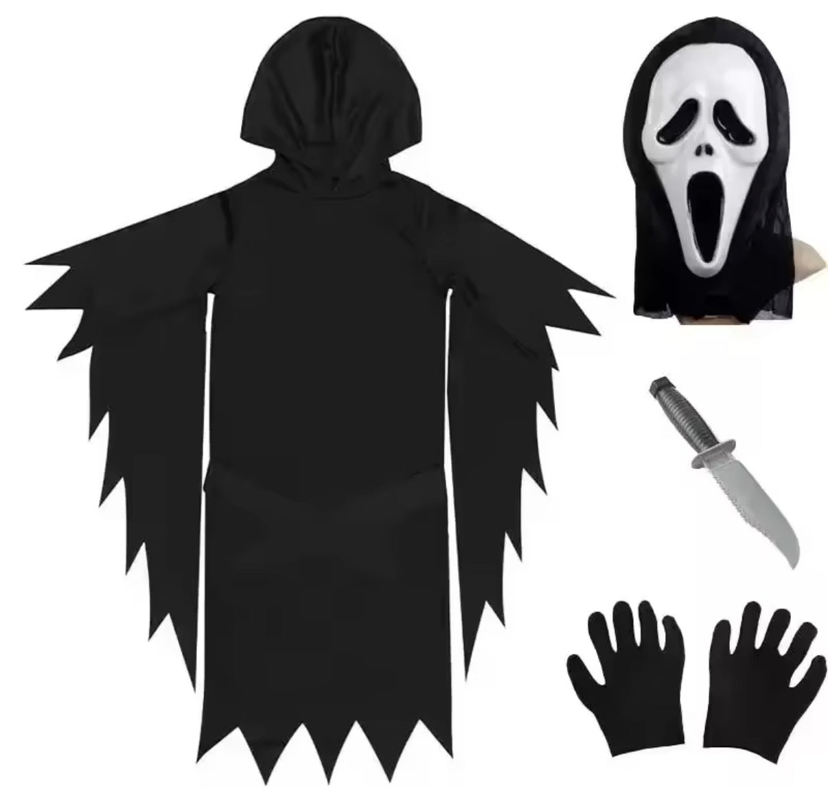 Disfraz de Grito para niños 😱 | Fantasma de la Muerte de Halloween | Terror infantil y adolescentes