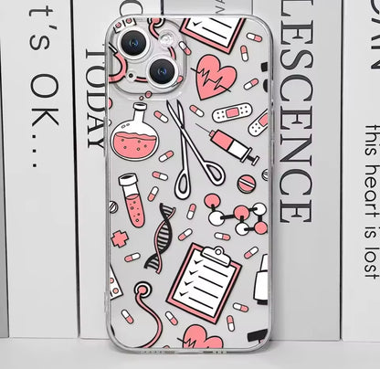 Enfermera, medicina, salud,corazón funda  para IPhone