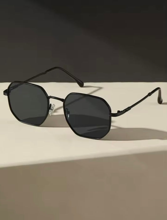 Gafas de sol modernas vintage,con marco de metal