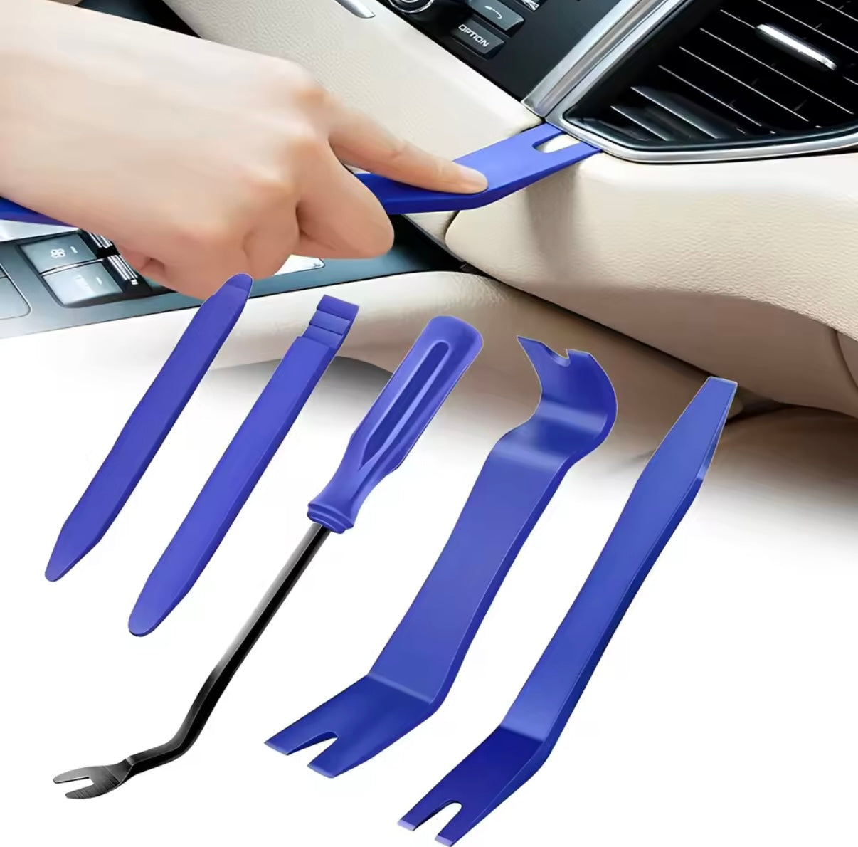 Juego de herramientas de mano para coche, Kit de herramientas de desmontaje de coche, herramienta de extracción de salpicadero, Panel embellecedor de plástico Interior