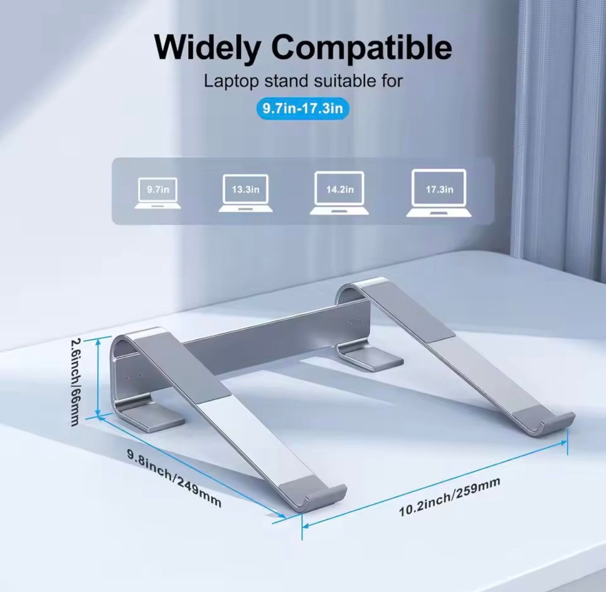 Soporte para Portátil Ajustable de Escritorio | Elevador Compatible con MacBook, Dell, HP, Lenovo y más (13–17”)