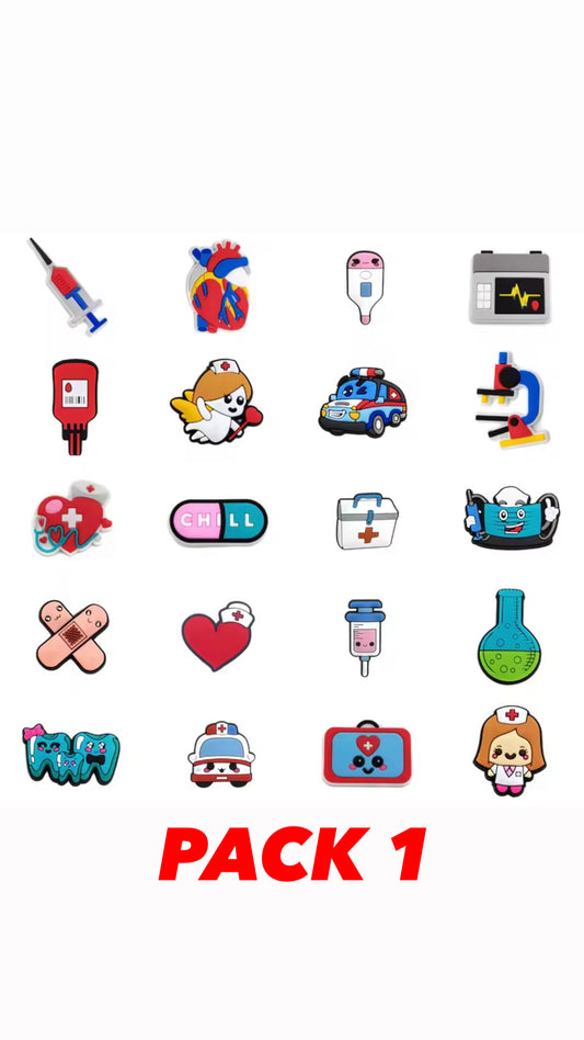 Amuletos para zapatos de enfermería, accesorios Crocs, alfileres médicos de enfermera, zuecos.