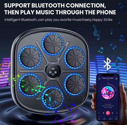 Máquina de Boxeo Musical Inteligente con Luces RGB y Bluetooth, entrena en Casa