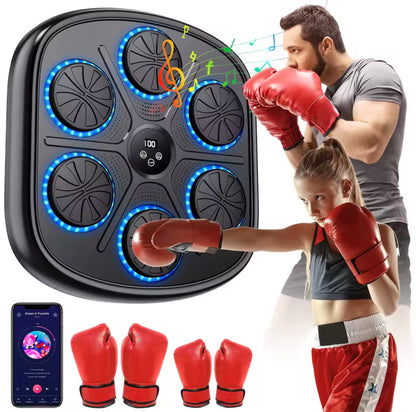 Máquina de Boxeo Musical Inteligente con Luces RGB y Bluetooth, entrena en Casa