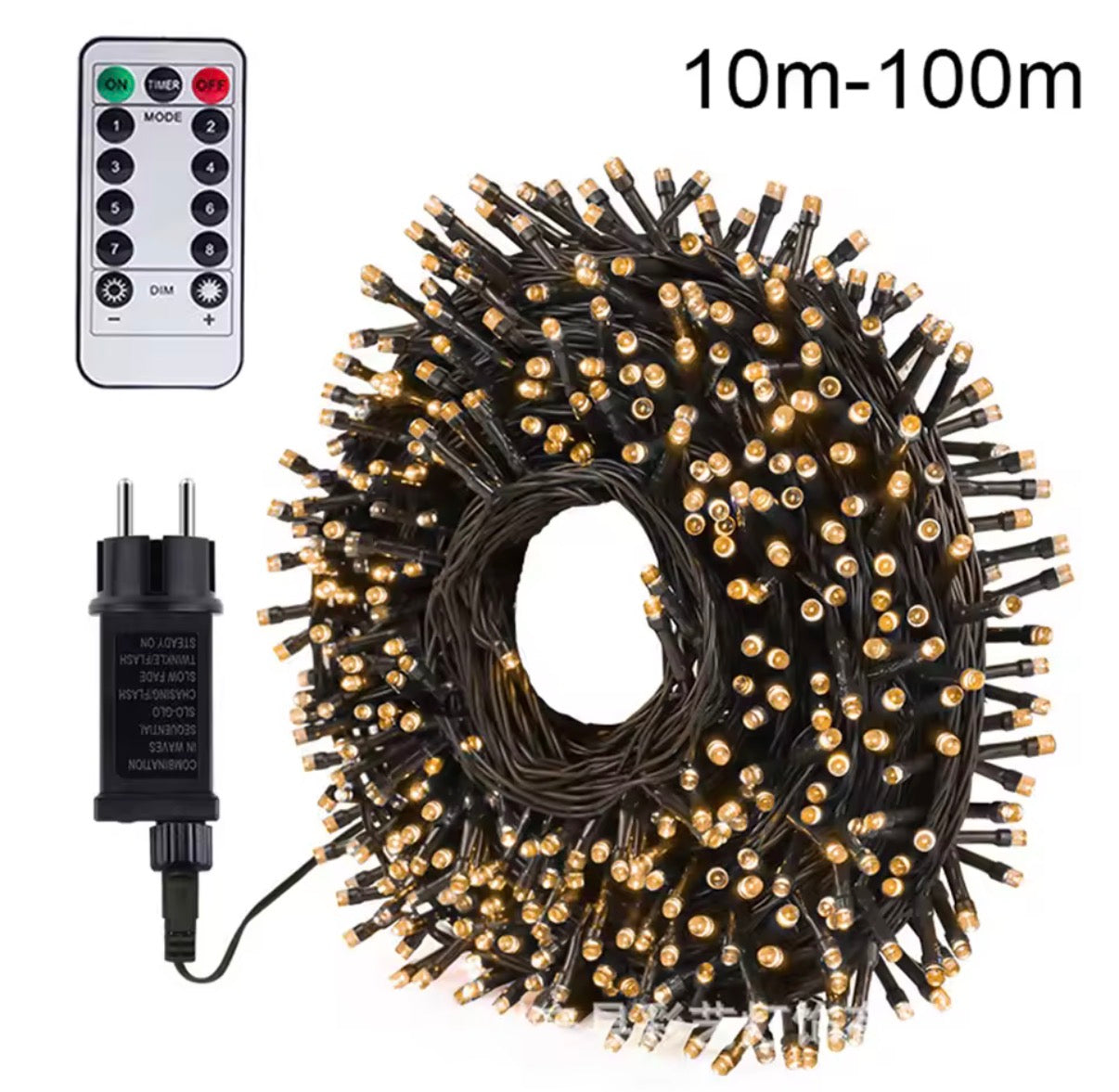 Guirnalda Luces LED 100M para Exterior 100–800 LEDs | Navidad y Fiestas