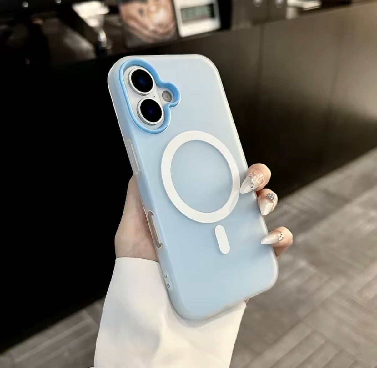 Funda Magsafe Mate Caramelo 2 en 1 para iPhone 17/16/15/14/13– Transparente y Magnética