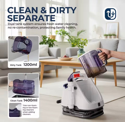 Limpiadora portátil de alfombras y tapicerías – limpieza profunda