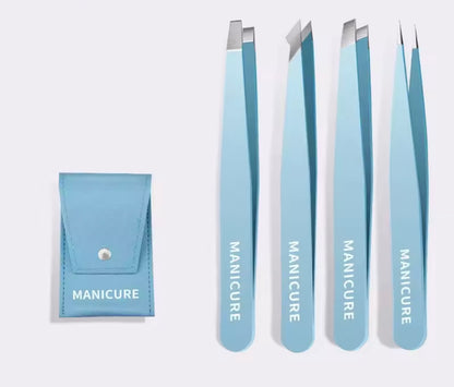 Pinzas para cejas de alta calidad, extractor de pelos finos, pinzas para cejas inclinadas de acero inoxidable