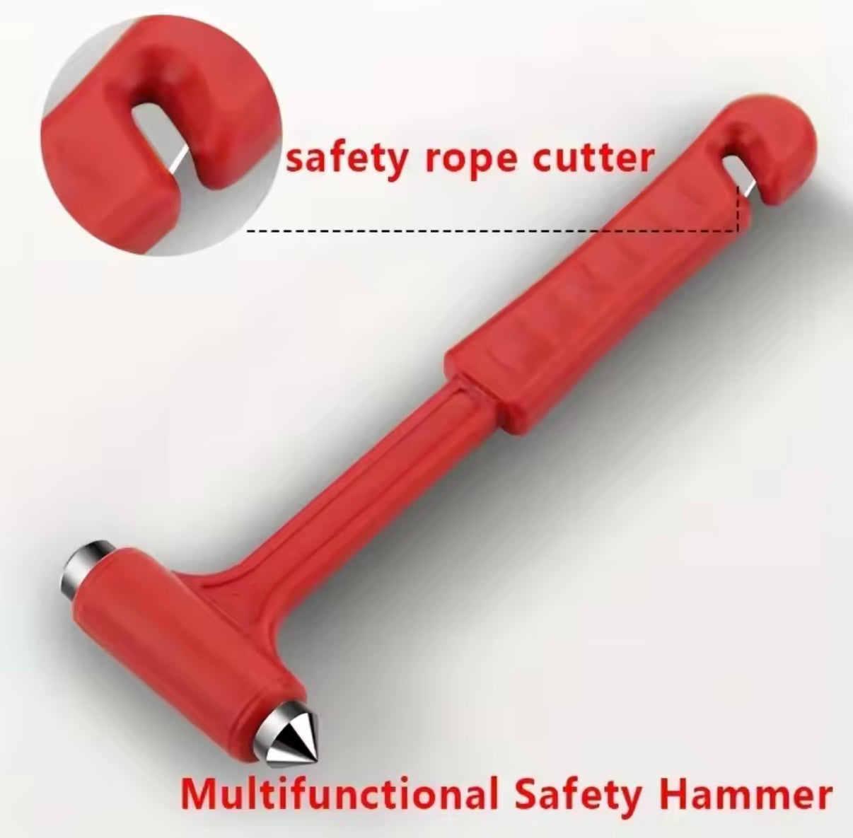 Martillo de Escape de seguridad de emergencia dos en uno para coche, rompeventanas de vidrio, cuchilo de cinturón de seguridad, herramientas portátiles de Escape de rescate de emergencia para coche