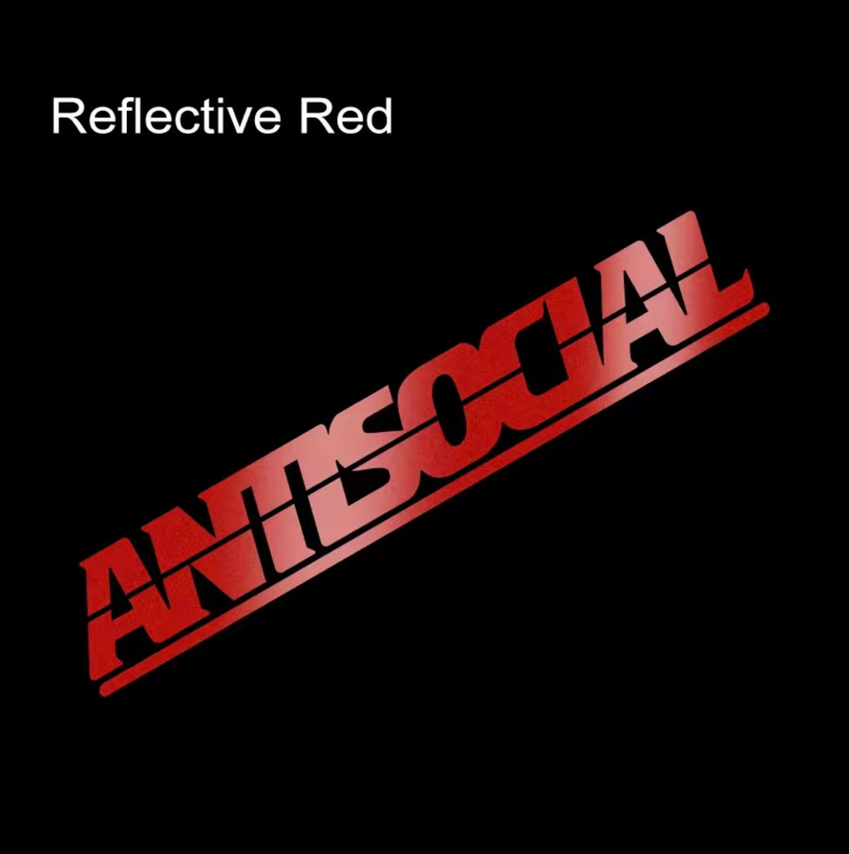 Pegatinas reflectantes antisociales para coche.