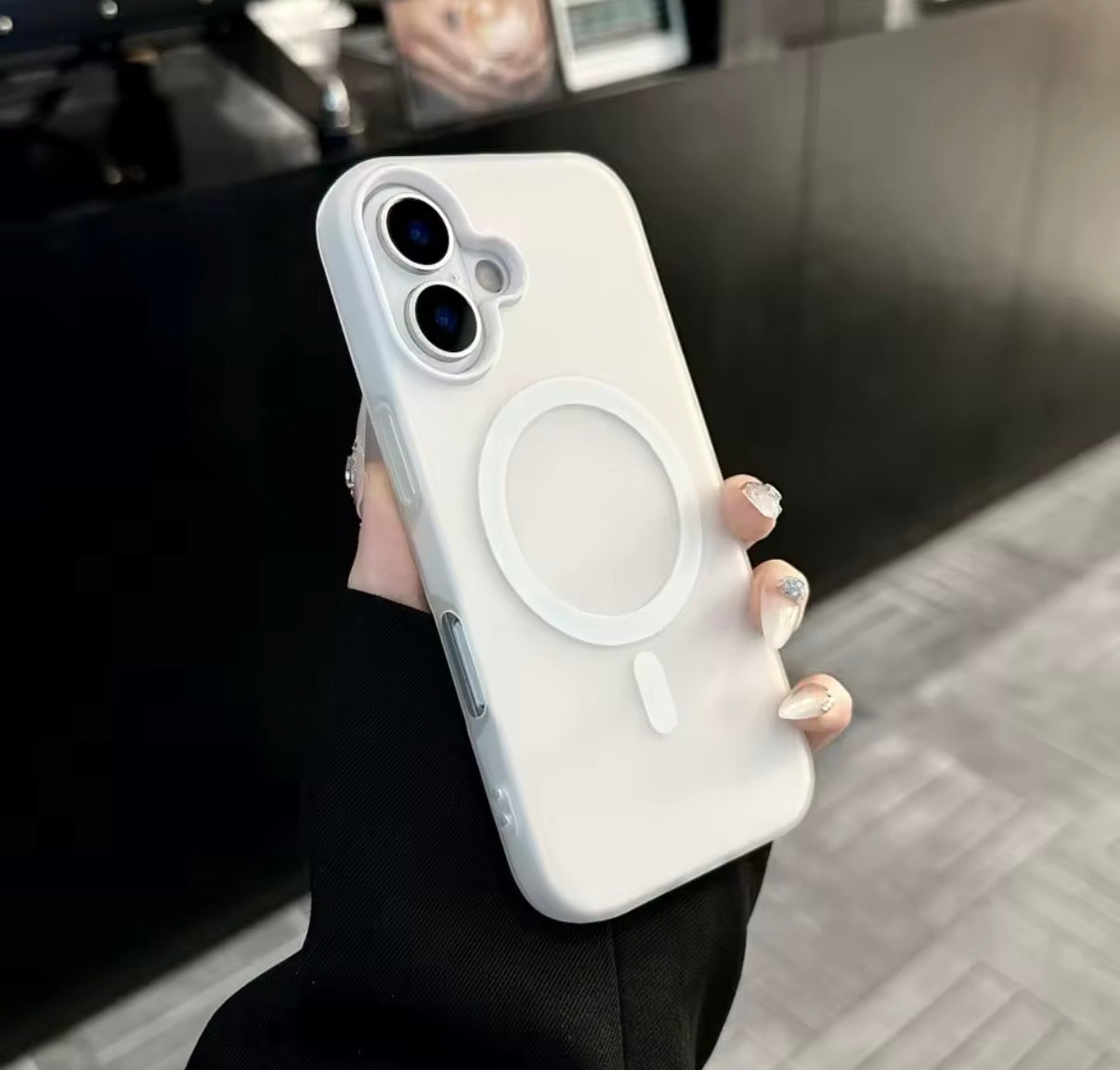 Funda Magsafe Mate Caramelo 2 en 1 para iPhone 17/16/15/14/13– Transparente y Magnética