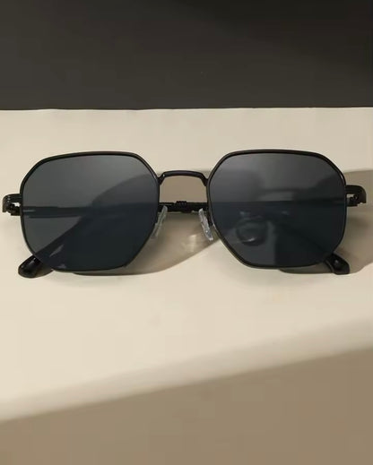 Gafas de sol modernas vintage,con marco de metal