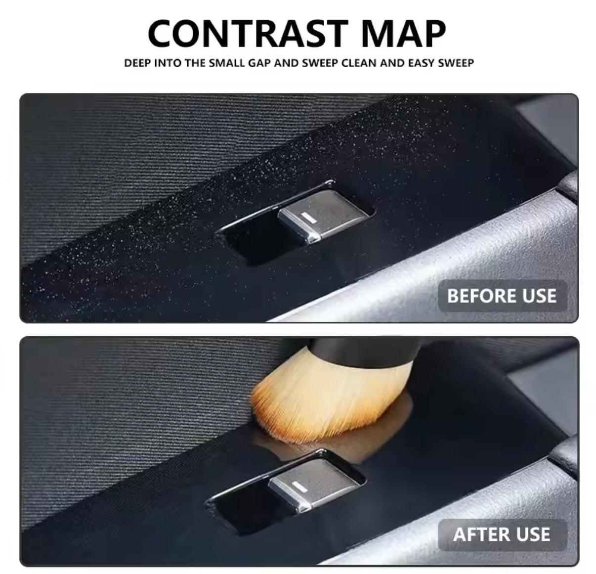 Cepillo de limpieza de aire acondicionado de coche, cepillos de eliminación de polvo para grietas de salida de aire de coche para todos los BMW