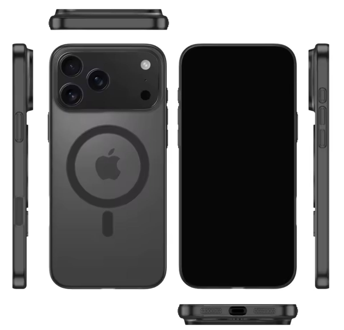 Funda de carga inalámbrica Magnética ultrafina y mate de lujo para iPhone 17, 17 pro, 17 pro max 17 air