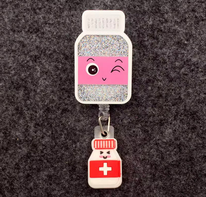 Portatarjetas retráctil, exposición, tarjeta de nombre de Enfermera