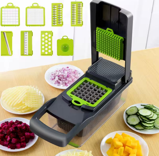 Mandolina Para Cocina, Mandolina Multiusos 16 En 1,Cortador De Verduras, Cortador De Vegetales Multifunción Con 7 Diferentes De Hoja Reemplazable, Cortador De Verduras Manual Para Cocina