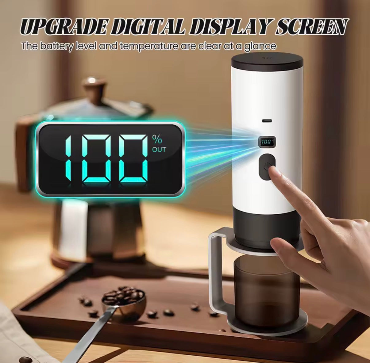 Cafetera de Viaje Inalámbrica | Espresso, Cápsulas y Prensa 3 en 1