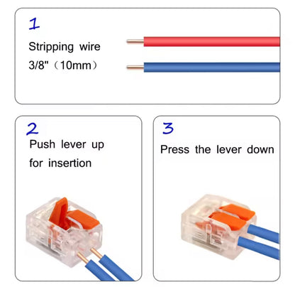 90 Uds.Conectores rapidos de Cables eléctricos