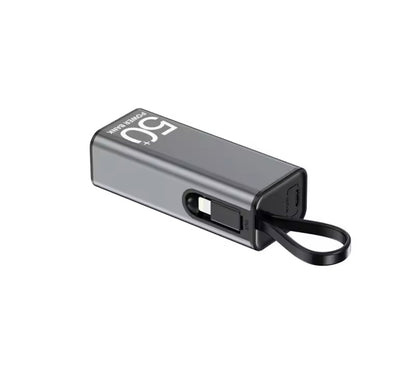 Batería portátil con linterna,5000mAh, cable tipo C