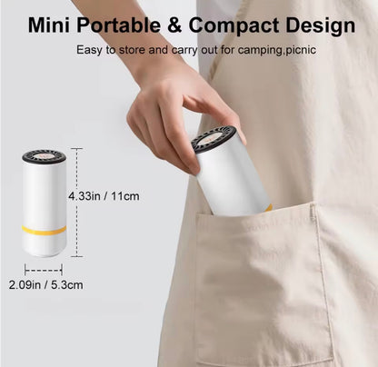 Mini bomba de aire eléctrica recargable para alimentos | Selladora de bolsas al vacío portátil