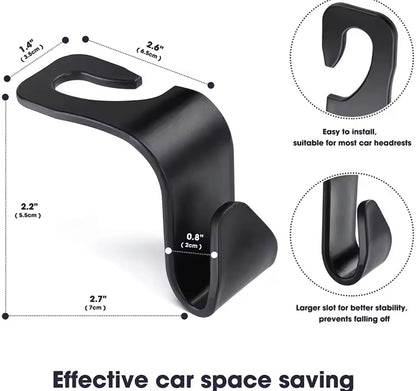 4 Ganchos,soporte organizador para reposa cabezas del asiento delantero coche.