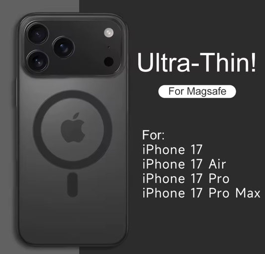 Funda de carga inalámbrica Magnética ultrafina y mate de lujo para iPhone 17, 17 pro, 17 pro max 17 air