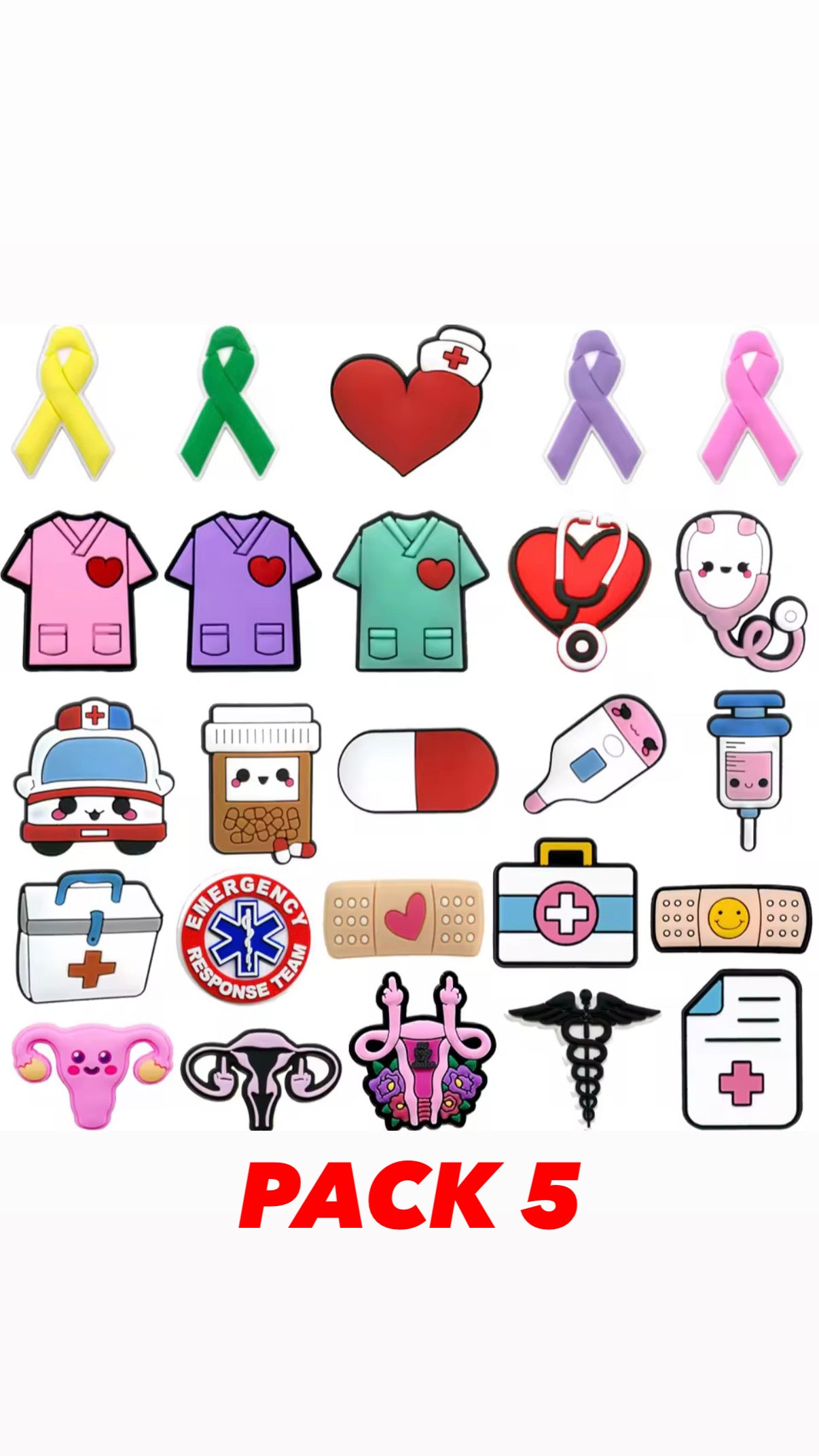 Amuletos para zapatos de enfermería, accesorios Crocs, alfileres médicos de enfermera, zuecos.