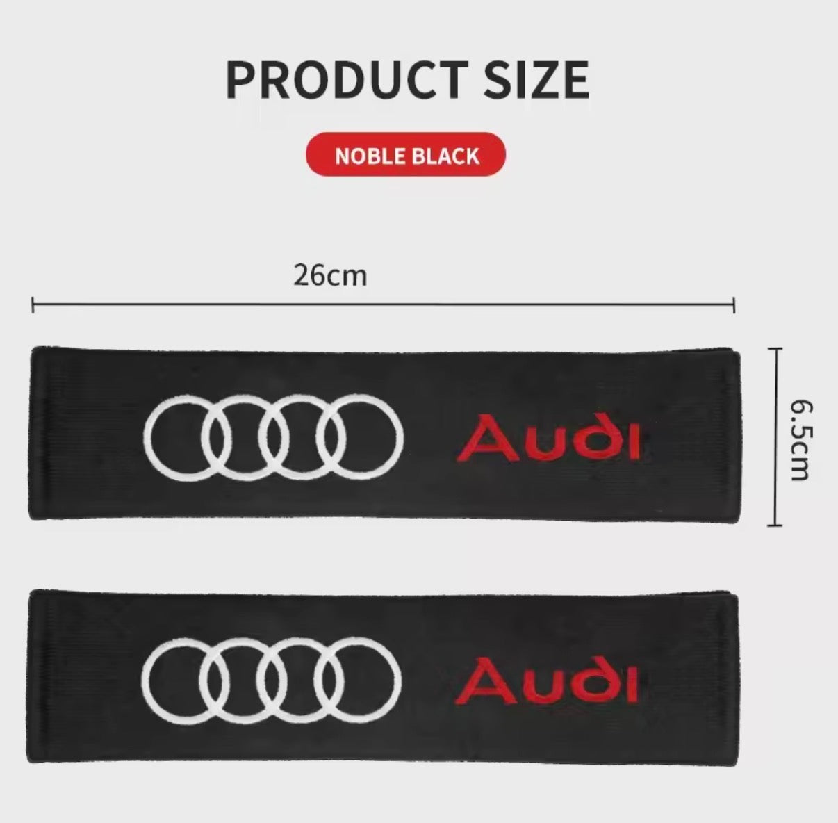 Protector de cinturón Audi – Confort premium y logotipo exclusivo 2uds