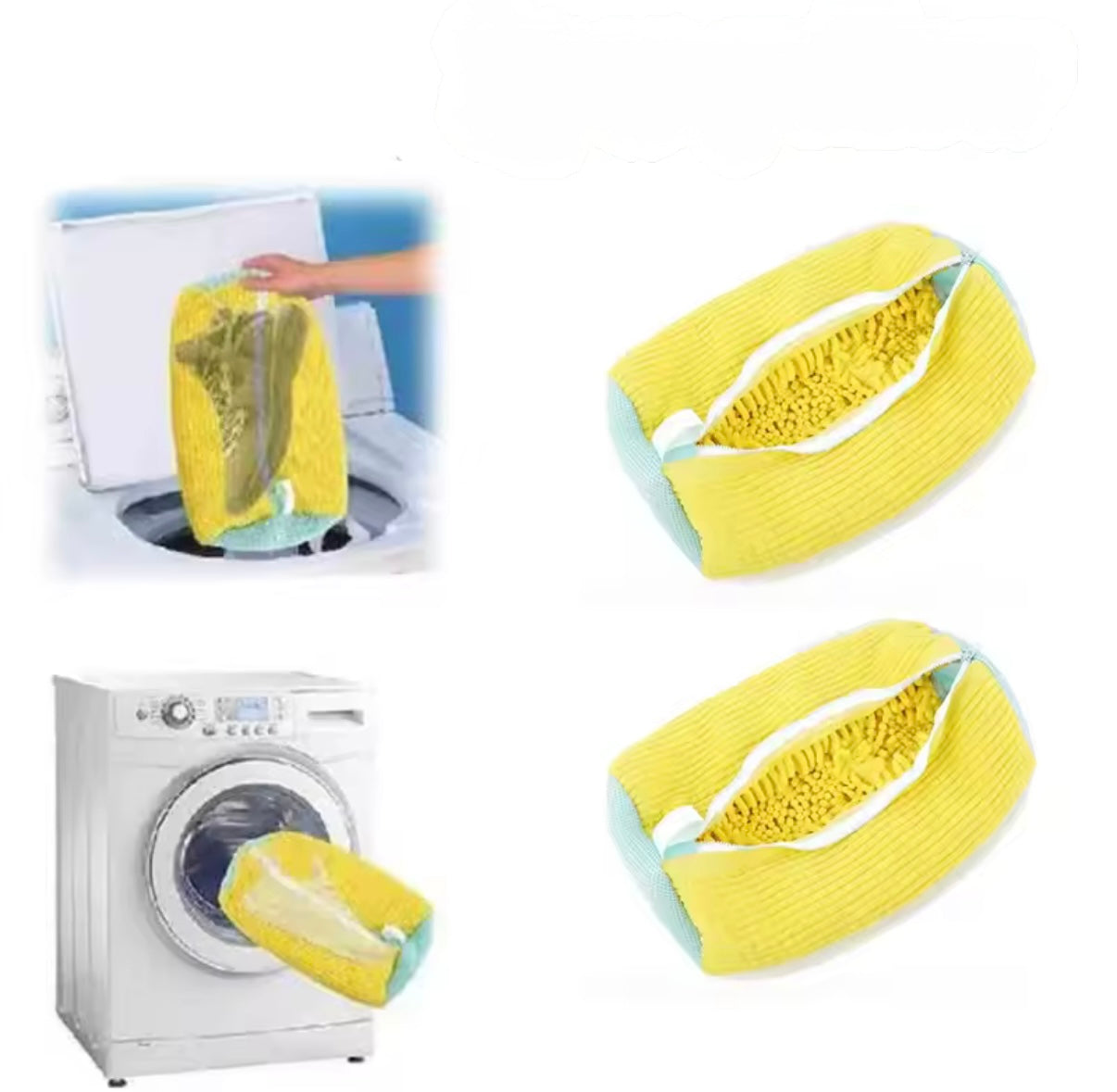 Bolsa protectora para lavar zapatillas en lavadora – Funda de microfibra con cremallera