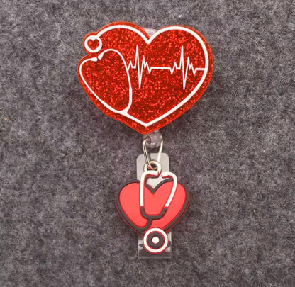 Portatarjetas retráctil, exposición, tarjeta de nombre de Enfermera