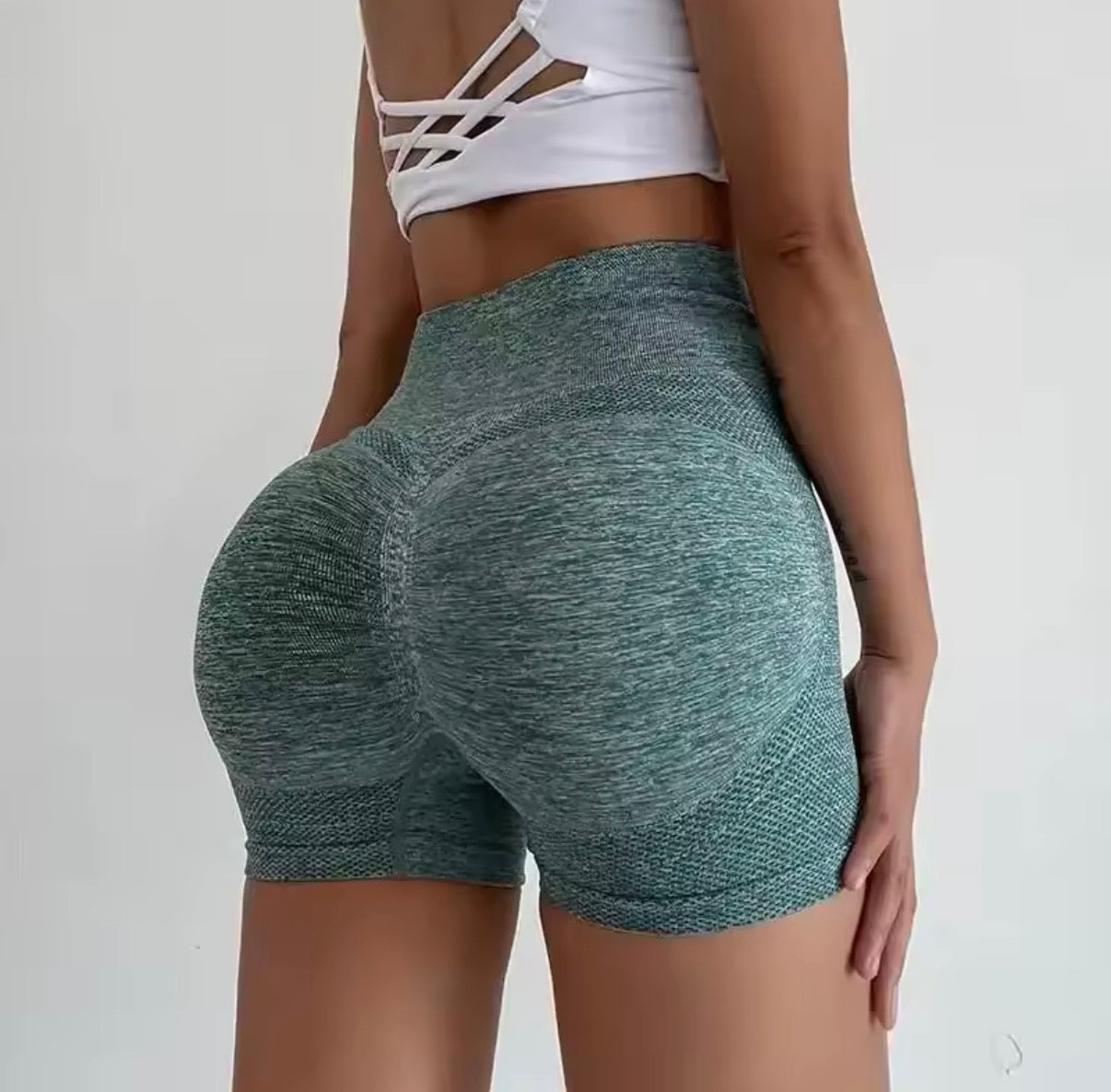 Conjunto de Yoga sin Costuras para Mujer | Ropa Deportiva de Gimnasio con Top y Pantalones Cortos