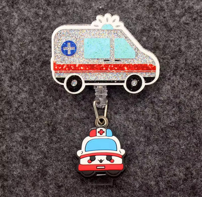 Portatarjetas retráctil, exposición, tarjeta de nombre de Enfermera