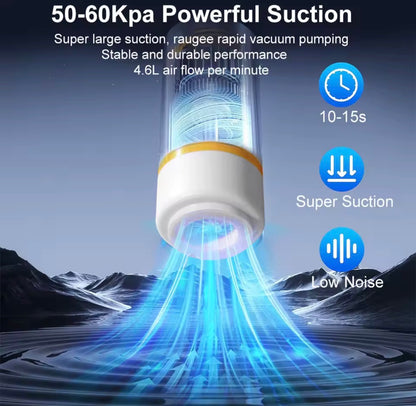 Mini bomba de aire eléctrica recargable para alimentos | Selladora de bolsas al vacío portátil