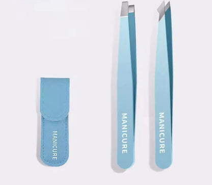 Pinzas para cejas de alta calidad, extractor de pelos finos, pinzas para cejas inclinadas de acero inoxidable