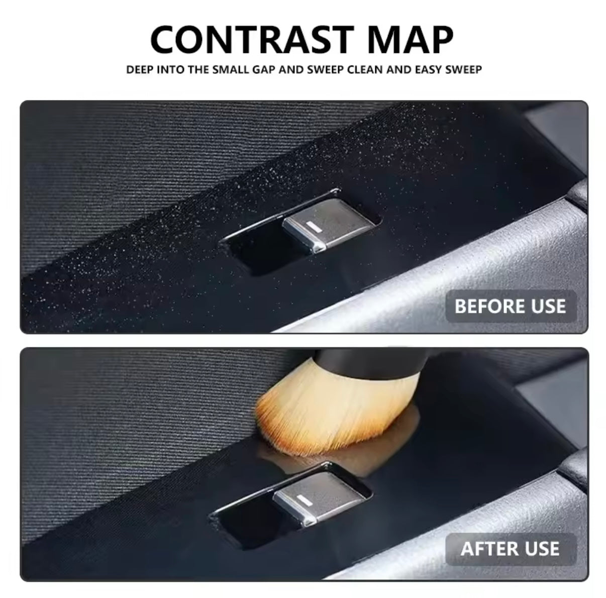 Cepillo de limpieza para tablero de salida de aire acondicionado de coche, cepillo para polvo Interior de coche para Mercedes Benz