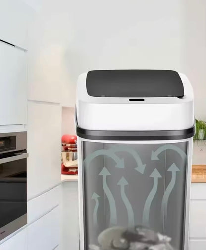 Cubo de Basura Inteligente con Sensor Automático,13L | Resistente al Agua para Cocina, Baño y Hogar