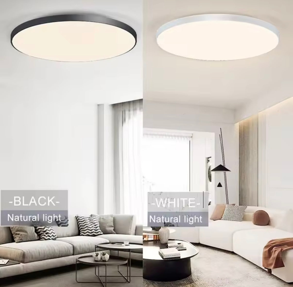 Lámpara de techo LED inteligente regulable con control remoto y App – Moderna para dormitorio y sala de estar (50W, 220V)